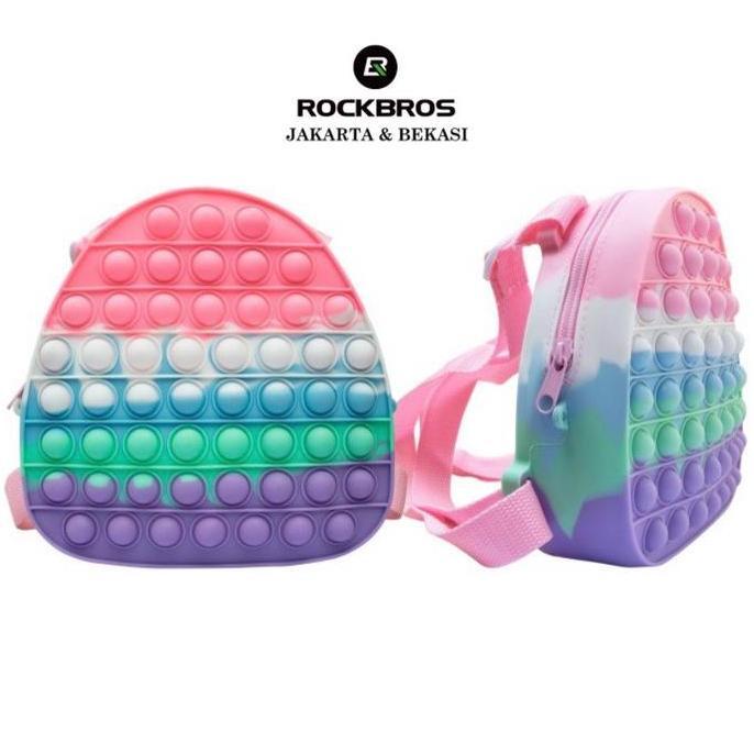 Tas Pop It Bag Backpack Sultan Sekolah Anak Fidget Toys Mainan Squishy