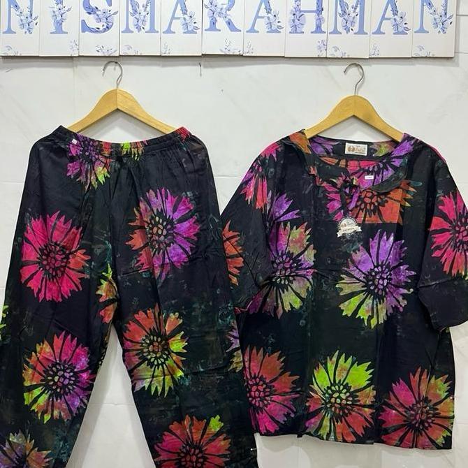 Sendtoday- Cp Batik  Indra ( Sepesial Premium ) Super Jumbo Ld 130Cm  - Tangan 3/4 - Celana Panjang