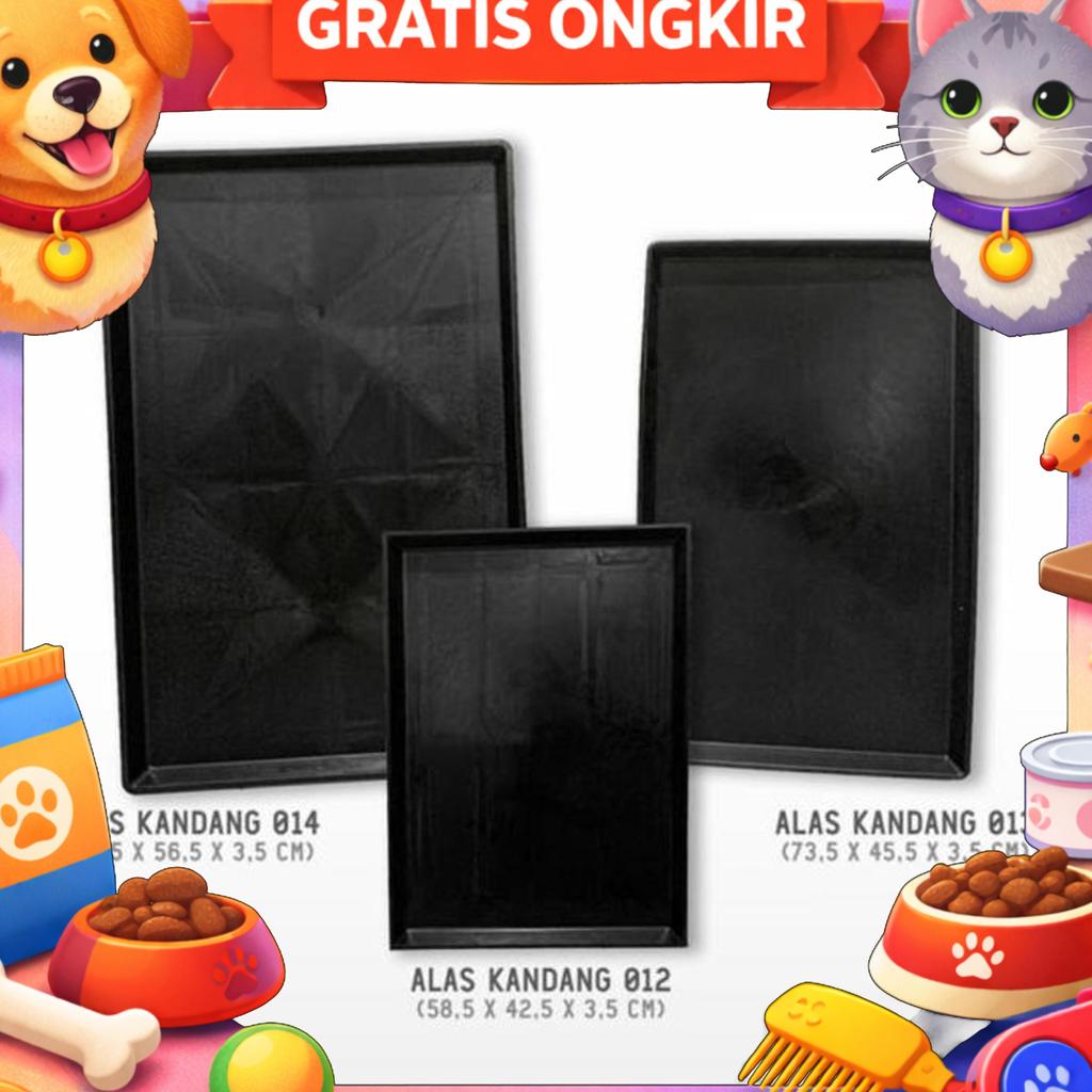 Alas Kandang Besi Kotoran Kotak Hitam