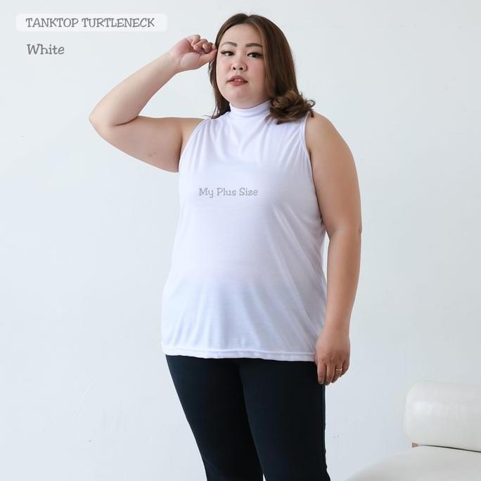 Busananew- Tanktop Turtleneck Super Jumbo Wanita Ld 120 - 150 Cm
