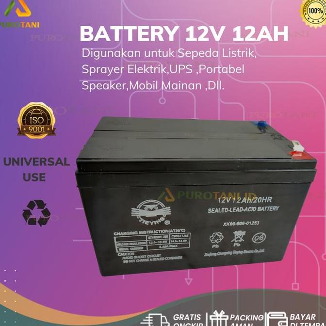 Baterai Aki Sprayer Elektrik 12 Ah 12Volt 12Ah Battery Sprayer 12Ah