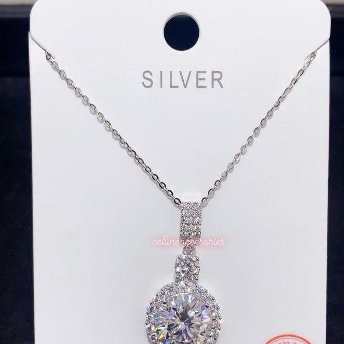Cod,Bisa- Silver 925-Moissanite Kalung Perhiasan Necklace Perak S925 Mewah Elegan Bracelets