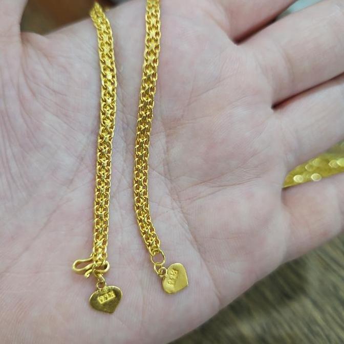 Yxcx- Gelang Rantai 18Cm 18 Cm Emas Asli 99% 990 24K 24 Karat 24Karat