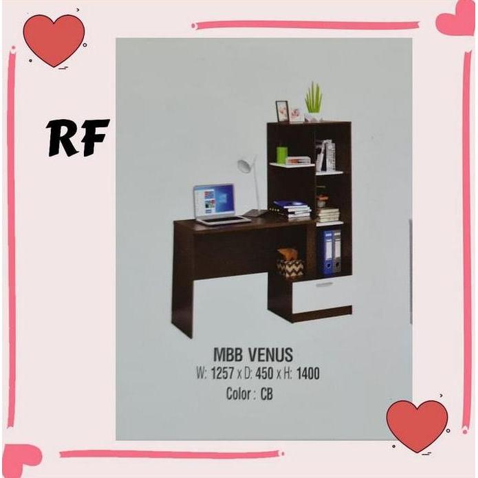 Blokx- Rf - Meja Belajar Kerja Minimalis - Mbb Venus