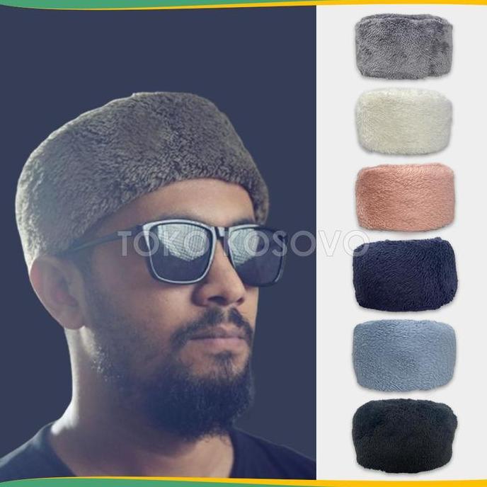 Uwouwo- Peci Bulu Rusia Bukhara Premium Kopiah Ottoman Turki Solat Cak Nun Habib Bahar Maiyah Khabib