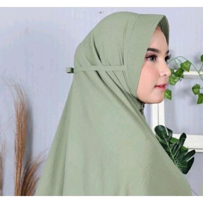 Newrilis- Hijab Bergo Pet Crinkle Xl Mahala Hijab - Desain Modis & Ukuran Besar - Muslim