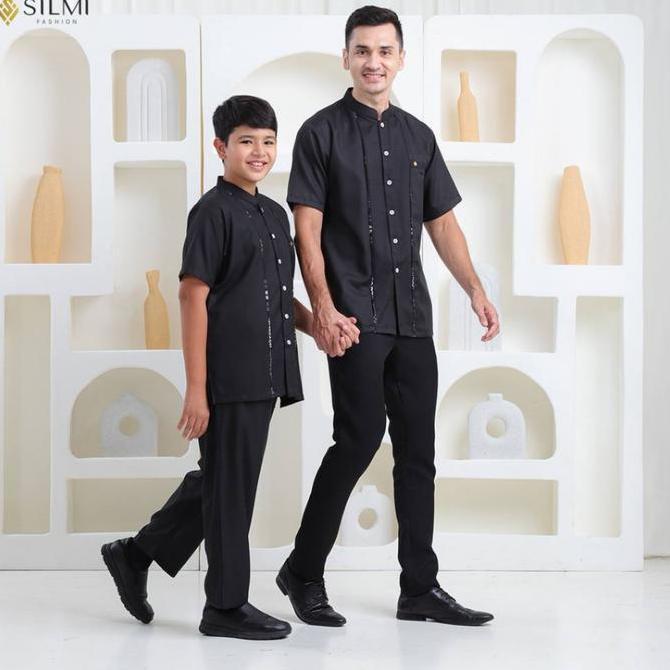 Silmi | Wardah Family - Gamis Couple Pasangan - Sarimbit Couple Keluarga - Gamis Kondangan Elegan (T