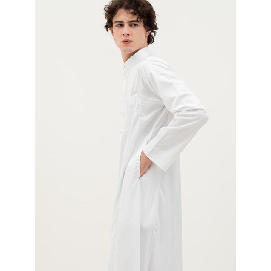 Uwouwo- Al Haramain Jubah / Gamis Pria Anak / Remaja & Dewasa Viet Polos / Jubah Al Haramain | Putih