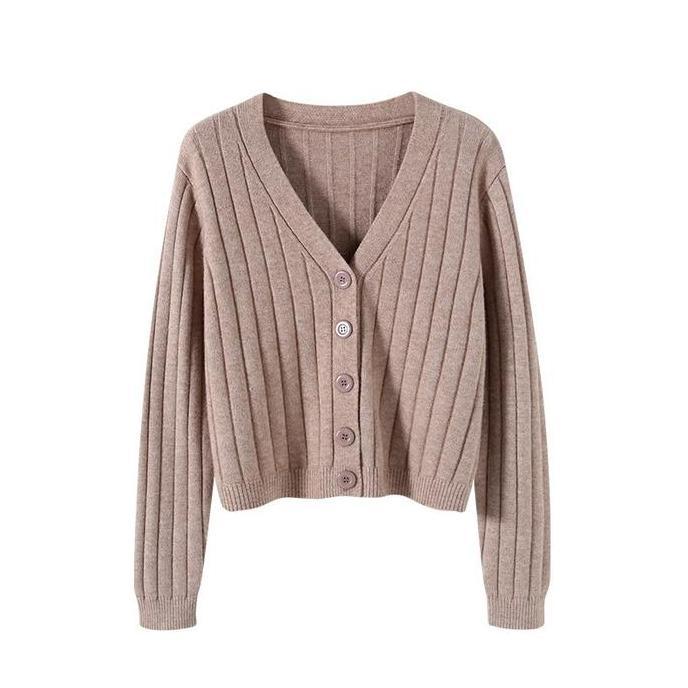 Fwbgy- Cardigan Rajut Halus Wanita Outer Wanita Baju Rajut Lengan Panjang Wanita Cardiigan Korean Wa