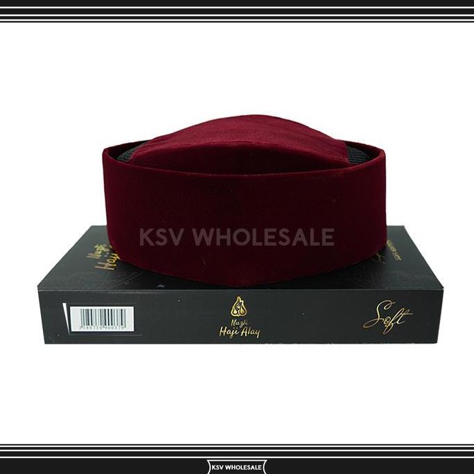 Uwouwo- Peci Susun Haji Alay Tinggi 7 8 9 10 Non & Ac Peci Sholat Bludru Ukuran Anak Laki Pria Warna