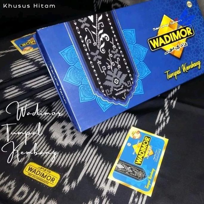FREE ONGKIR SARUNG WADIMOR HITAM POLOS TUMPAL KEMBANG  SARUNG HITAM BHS SARUNG HITAM POLOS SARUNG