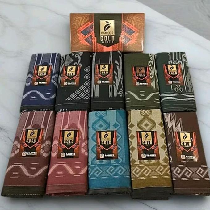FREE ONGKIR SARUNG MANGGA GOLD KEMBANG PREMIUM SARUNG TENUN MANGGA