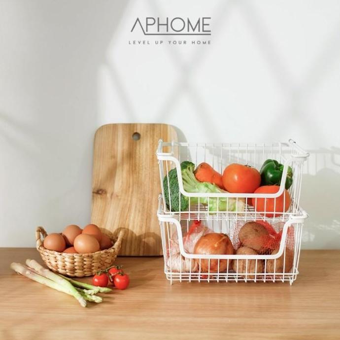 Thebest- APHOME Rak Meja Serbaguna Rak Bawang Bumbu Rak Buah dan Sayuran HARSA