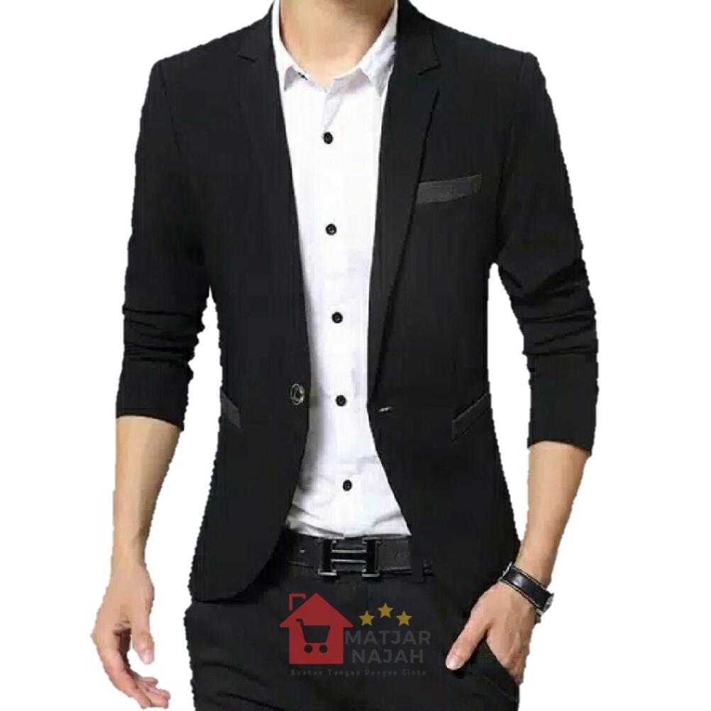 Jas Formal Pria Hitam Saku Puma - Matjar Najah