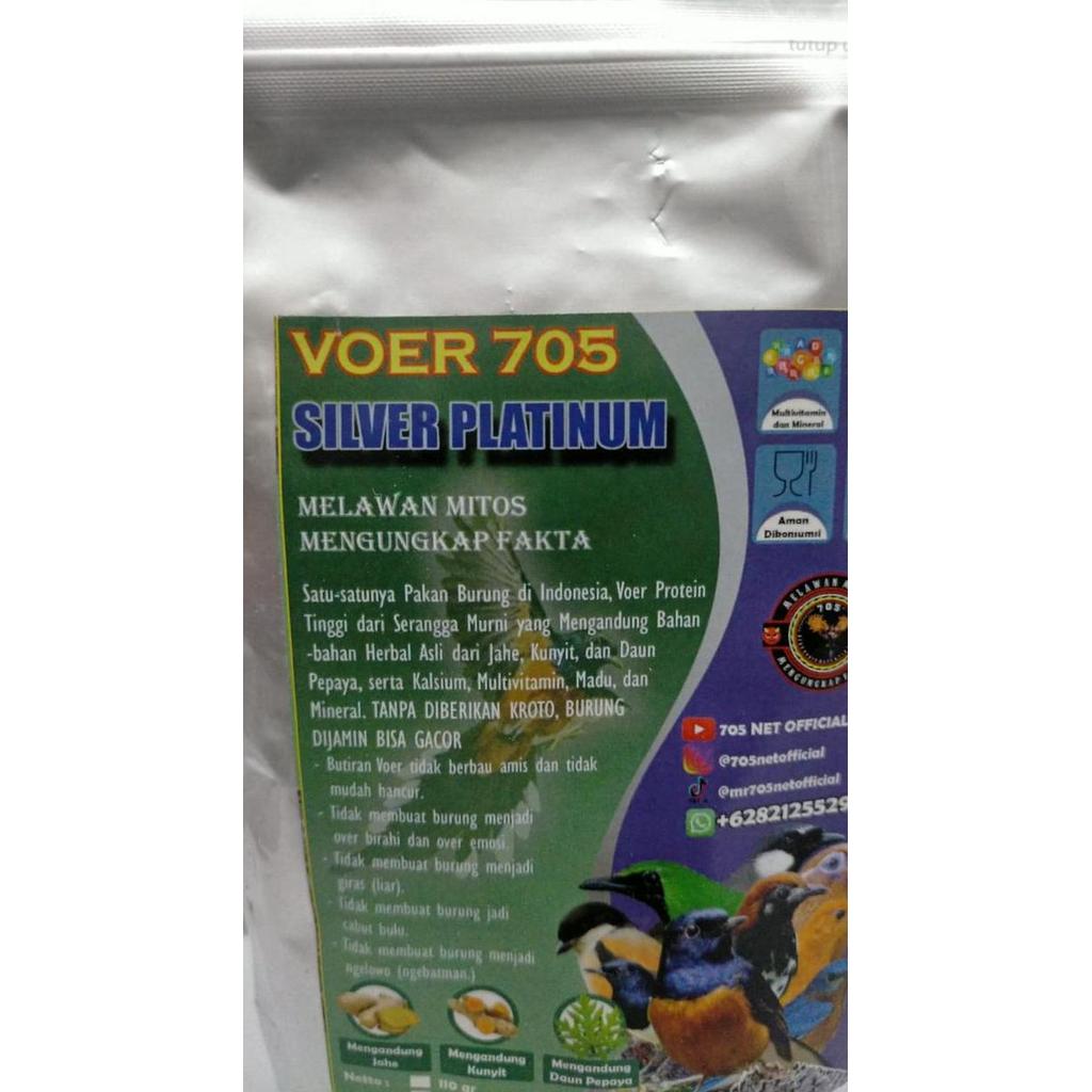 Tqs Voer 705 Silver Platinum Voer Tinggi Protein Untuk Semua Burung Kicau