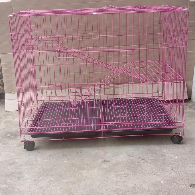 kandang kucing , kandang kelinci kandang anjing 90x60x70 tingkat 2
