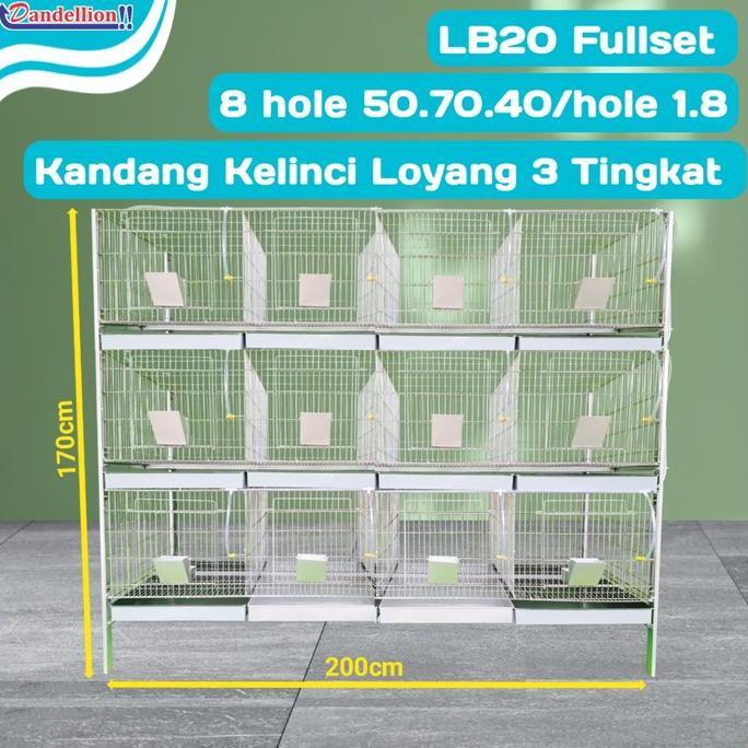 Kandang Hewan peliharaan | Kandang Kelinci Galvanis | Rabbit Cage LB20 (3 tingkat) loyang