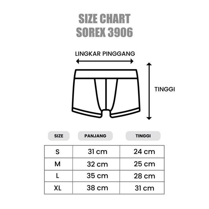 Realboy- Sorex Cd Lk M 3905 ; 3906 | Celana Dalam Pria | Brief Boxer Trunk Sport | 1 Pcs | Bisa Pili