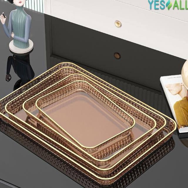 Yesall Tudung Saji Transparan Mewah Nampan Aesthetic Dengan Tutup Tray Makanan