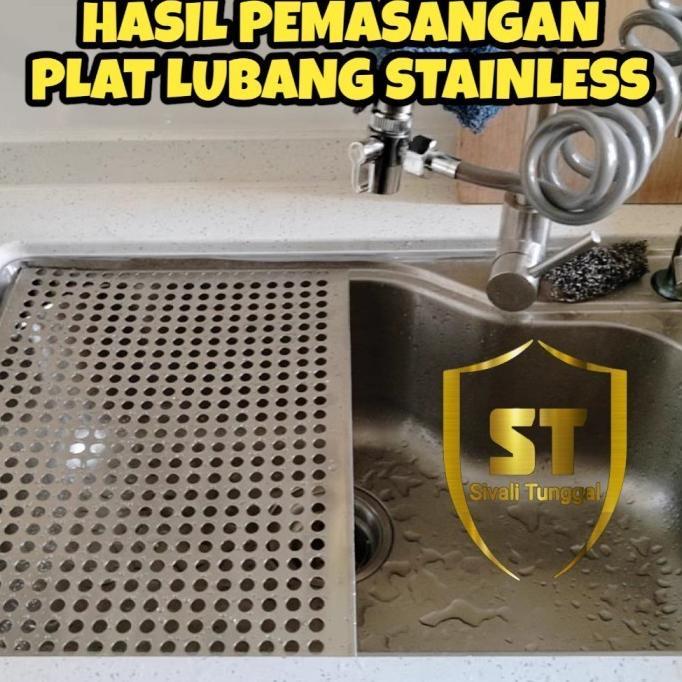 PLAT LUBANG 201 - 122CMX244CM - (2 MM) TEBAL PLAT - STAINLESS STEEL 201- PLAT PERFORATED