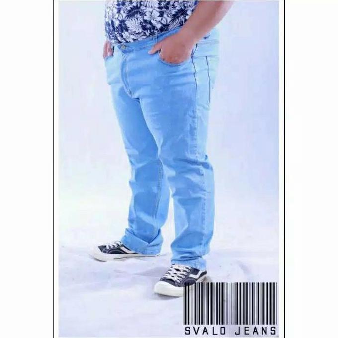Celana jeans jumbo pria slimfit soft jeans melar murah