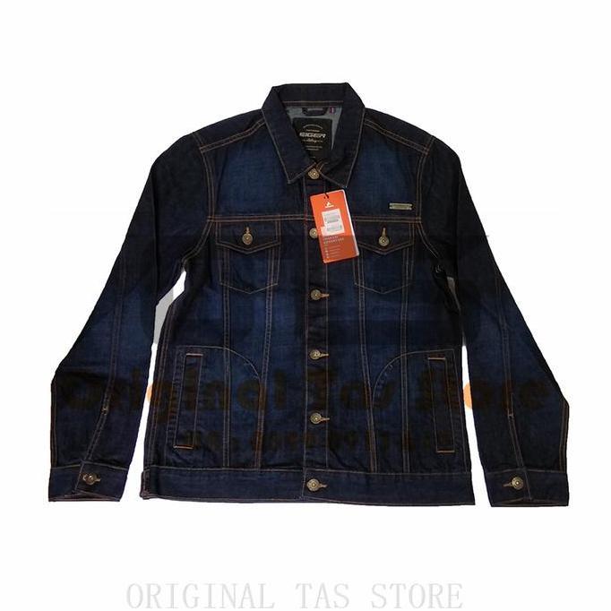 Jaket Motor Pria Eiger Riding Slash Jacket J549 Denim Original - Blue murah