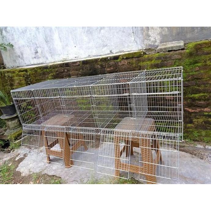 Kandang Kelinci Galvanis - Pembesaran/Growher 150.50.40/5 Hole