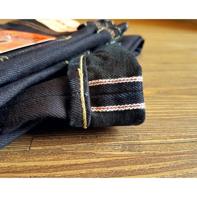 Iron Heart - IH-666S-14oz Indigo x Black Selvage Denim Slim Jeans murah