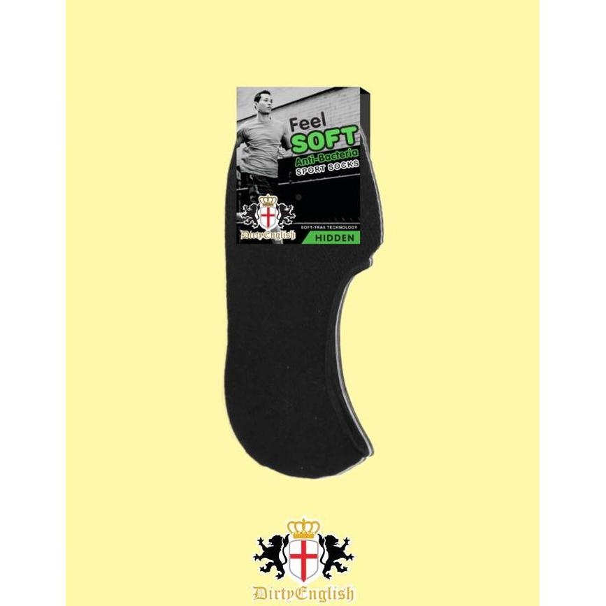 DIRTY ENGLISH Men Sport Hidden Sock Anti Bacteria 3 Pairs Pack - Kaos Kaki Olahraga 3 Pasang (TERBAI