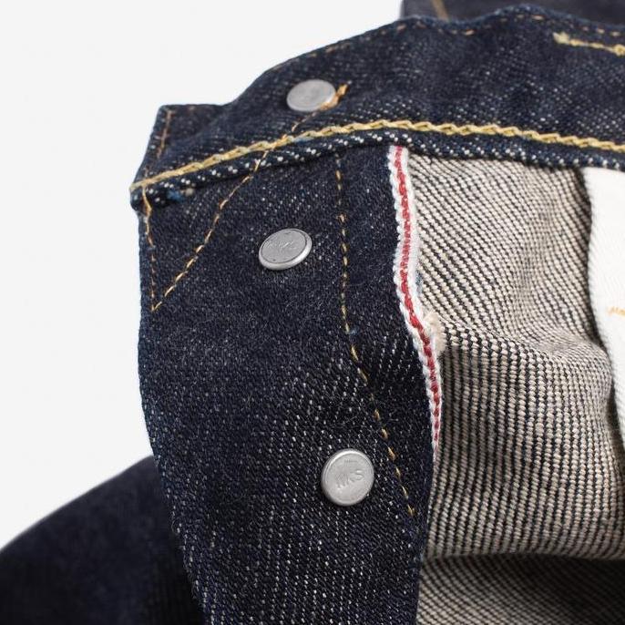 IH-555S-21 21oz Indigo Japan Selvedge Denim Slim Fit Jeans murah