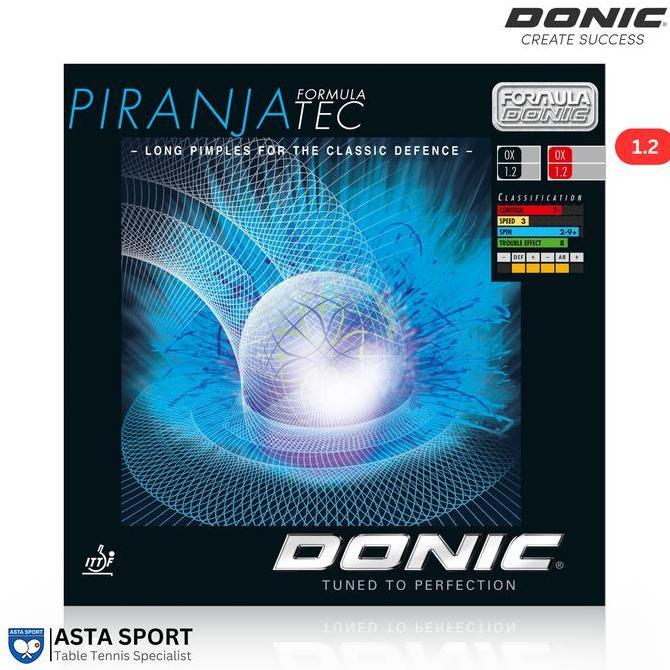 Donic Piranja Tec Karet Bintik panjang Pingpong Rubber Tenis Meja (TERBAIK) (TERBARU) (TERMURAH)