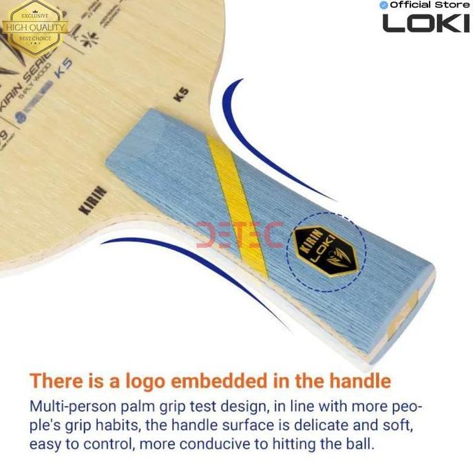 LOKI KIRIN K5 Blade Pingpong - Tenis Meja Kayu Raket (TERBAIK) (TERBARU) (TERMURAH)