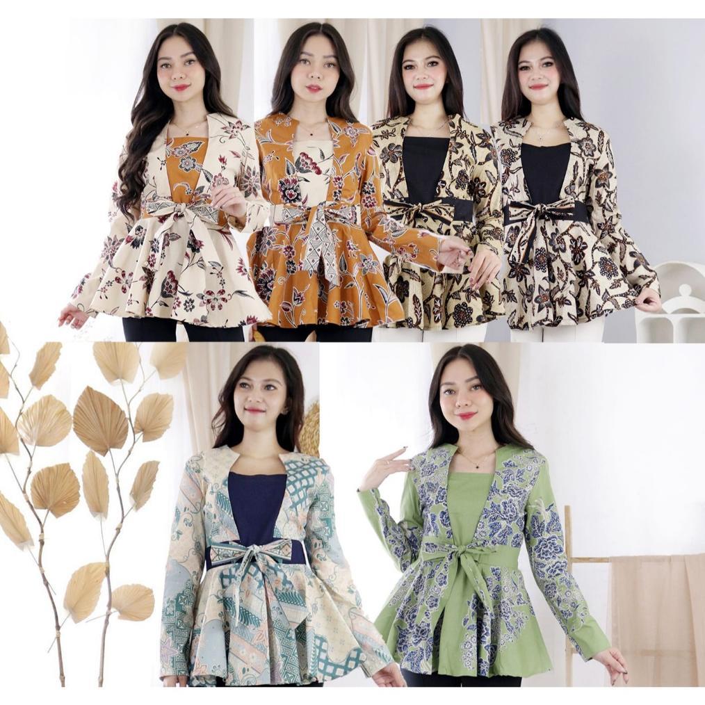 Awet Atasan Blouse Batik Kantor Morgan 220