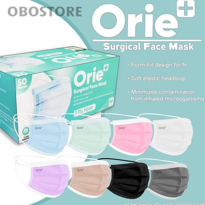 Masker Hijab Medis Orie+ 3ply 50 pcs