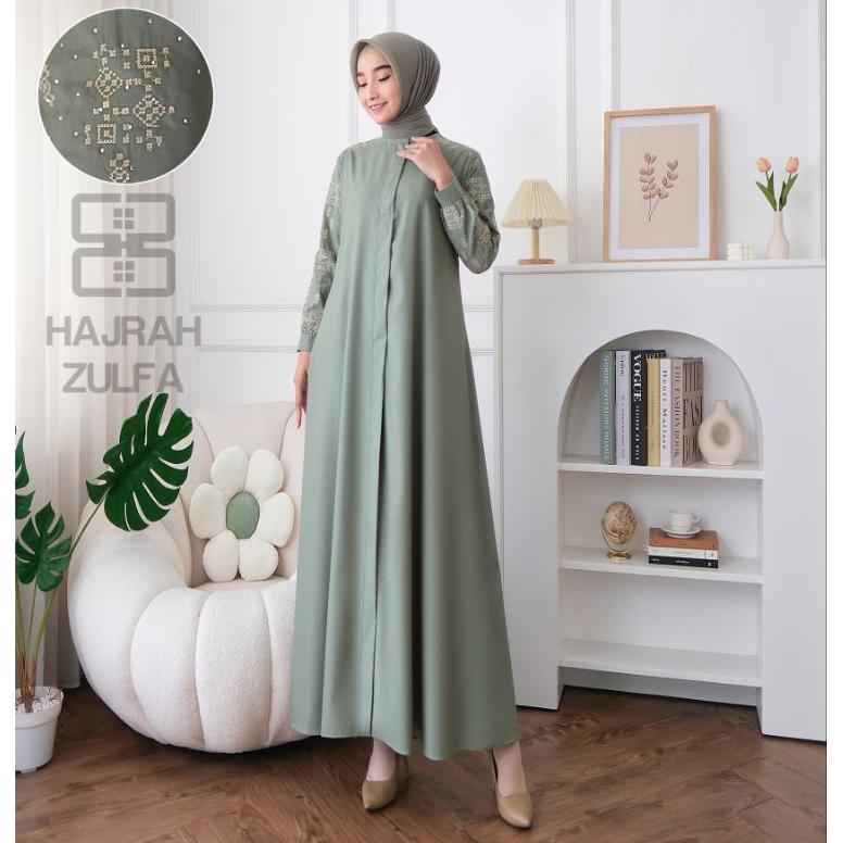 GAMIS MUSLIM HAJRAH ZULFA || GAMIS KATUN TOYOBO || GAMIS KATUN BORDIR || DRESS TOYOBO || GAMIS TOYOB