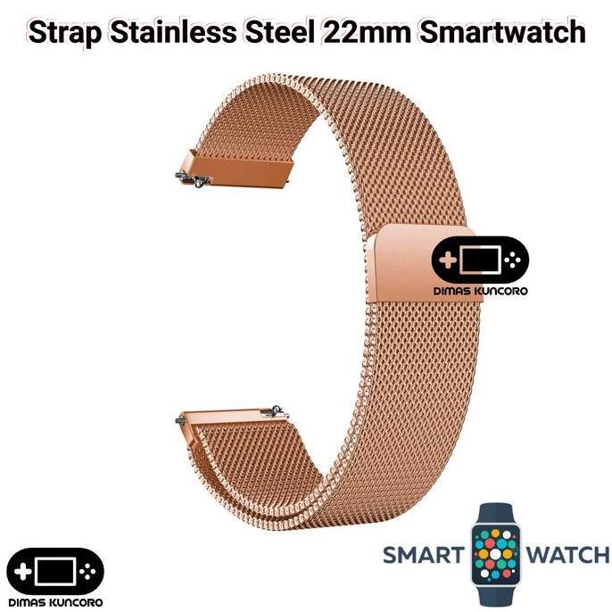 Strap Stainless 22mm stainless steel metal tali jam tangan smartwatch olike smartwatch horizon w12 s