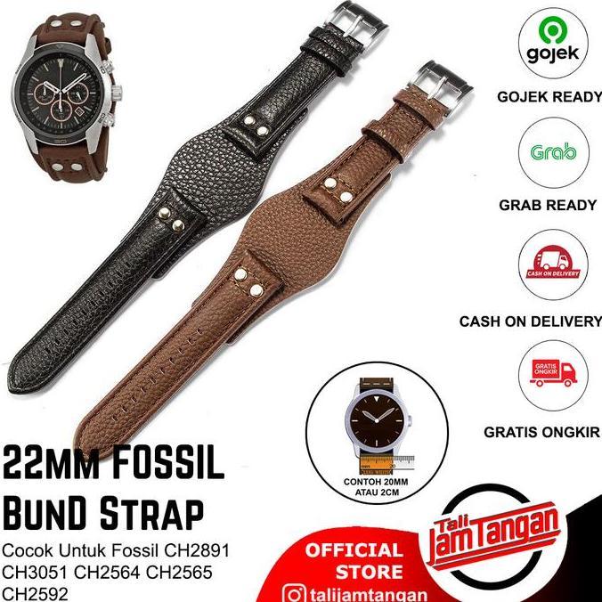 Tali Jam Tangan Bund Strap untuk Fossil CH2891 CH3051 CH2564 CH2565