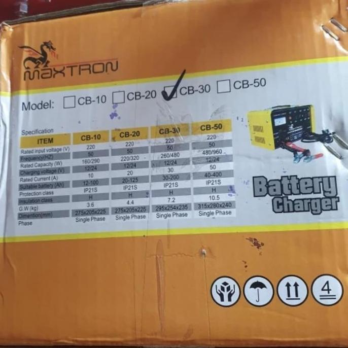 MAXTRON CB 30 Charger AKi - Battery Charger 30A Cas Aki Kering Basah