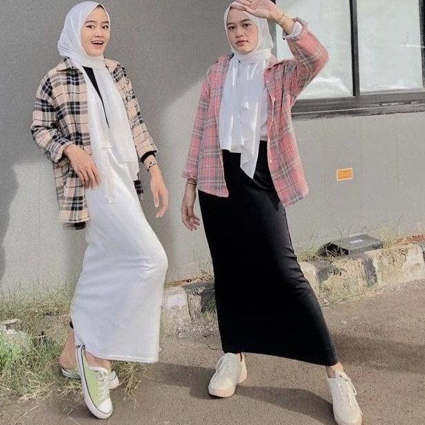 Rok Span Knitted / rok span tanpa belahan / rok span skirt hitam / rok span scuba