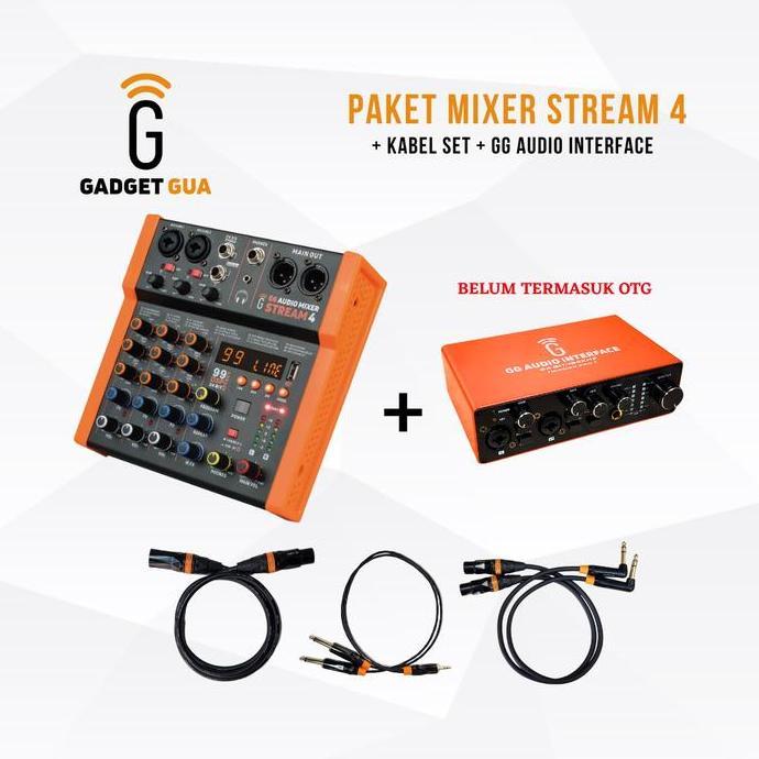 Newall-- Paket Gg Audio Mixer Stream 4 - Professional Audio Mixer For Karaoke Live Streamer