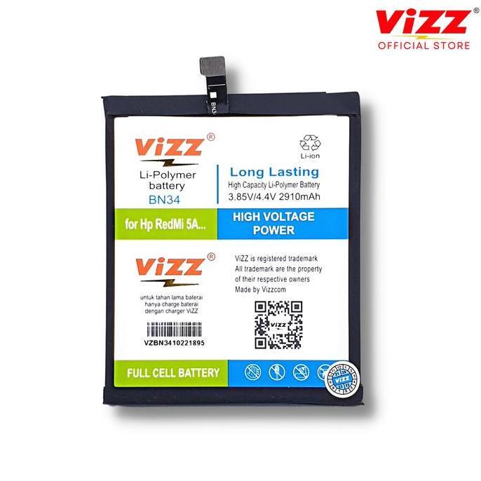 Hradpix- Vizz Baterai Xiaomi Redmi 5A Bn34 Original