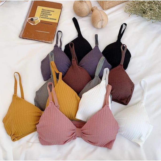 BH Bra Wanita Tanpa Kawat Bahan Halus Push Up BH Sexy Korea B-8