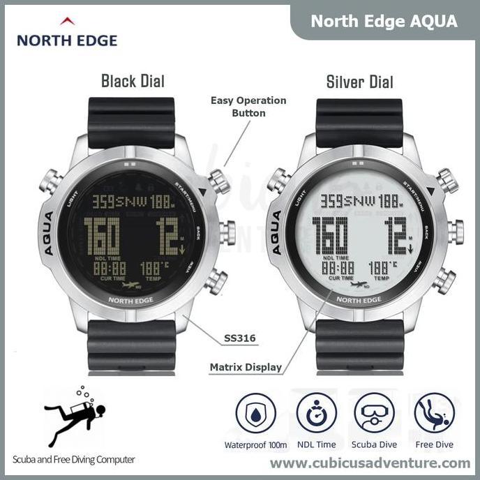 Dive Computer North Edge Aqua - Scuba Diving Freediving Nitrox NDL