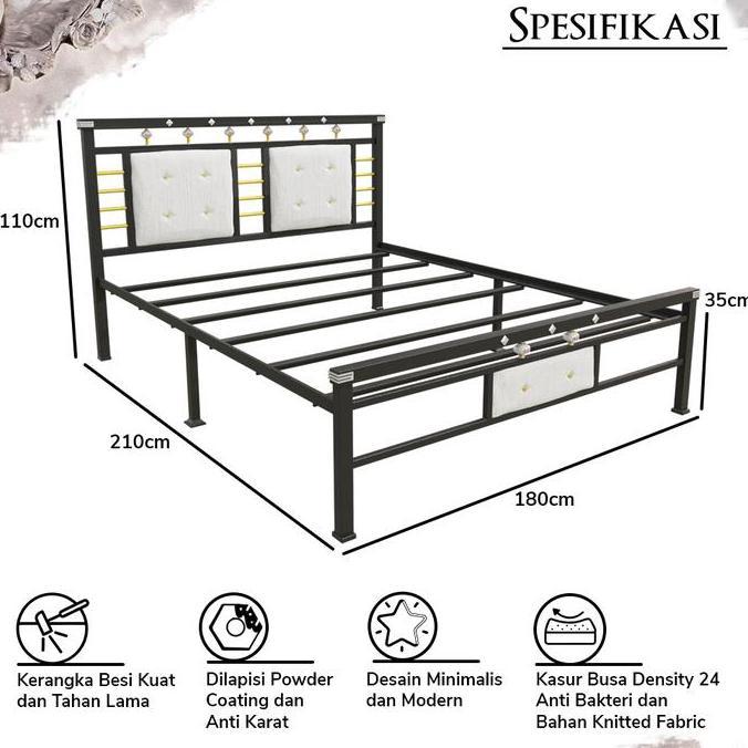 Allo- Ranjang Besi Minimalia 180X200