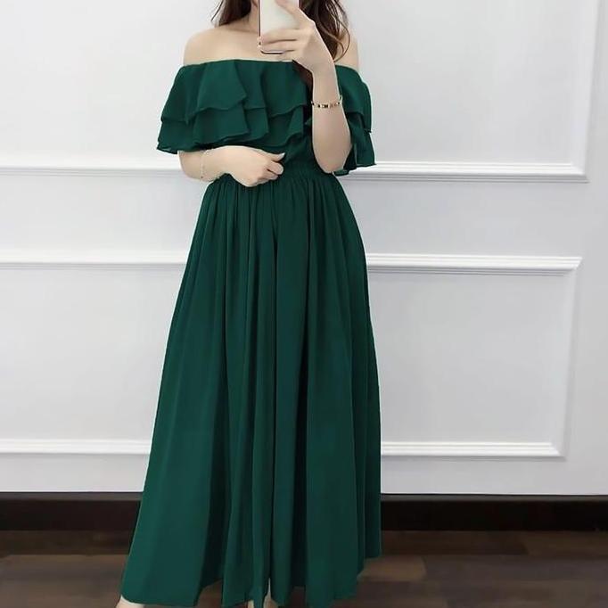 Terlaris Sabrina Dress | Dress Putih Panjang | Dress Sabrina Dewasa | Baju Pantai Wanita | Dress Pan