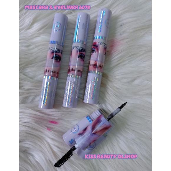 ECER IMAN OF NOBLE MASCARA&EYELINER 2 IN 1 NUDE PEACH BEST SELLER NO. 6080