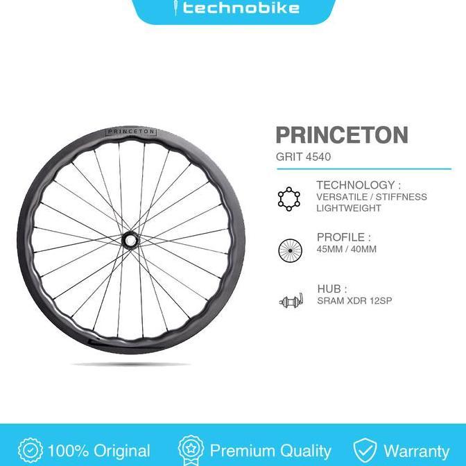 TERBARU WHEELSET ROAD CLINCHER PRINCETON GRIT DISC BRAKE 4540 XDR