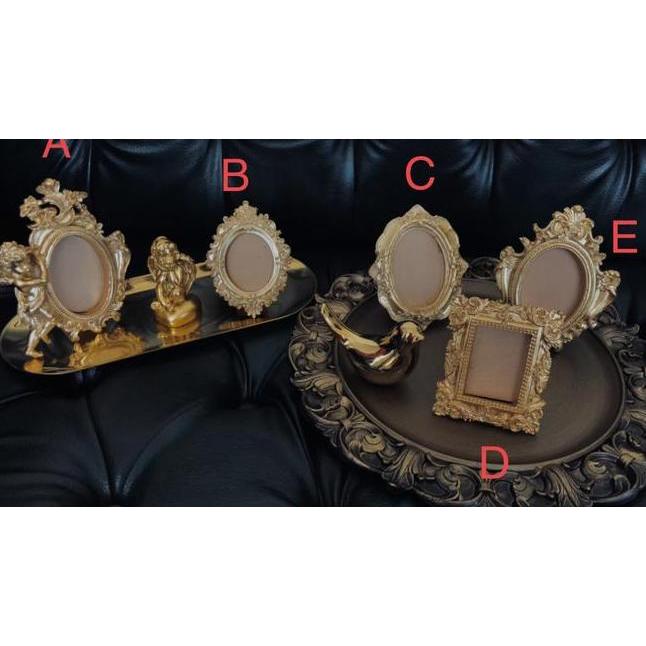 Frame Foto Bingkai Foto Classic Vintage Bingkai Emas Mini Gold Frame