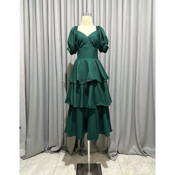 Diskont Jolie Dress | Remple Dress | Gaun Pesta | Dress Jumbo | Bigsize | Kondangan | Gaun Elegant M