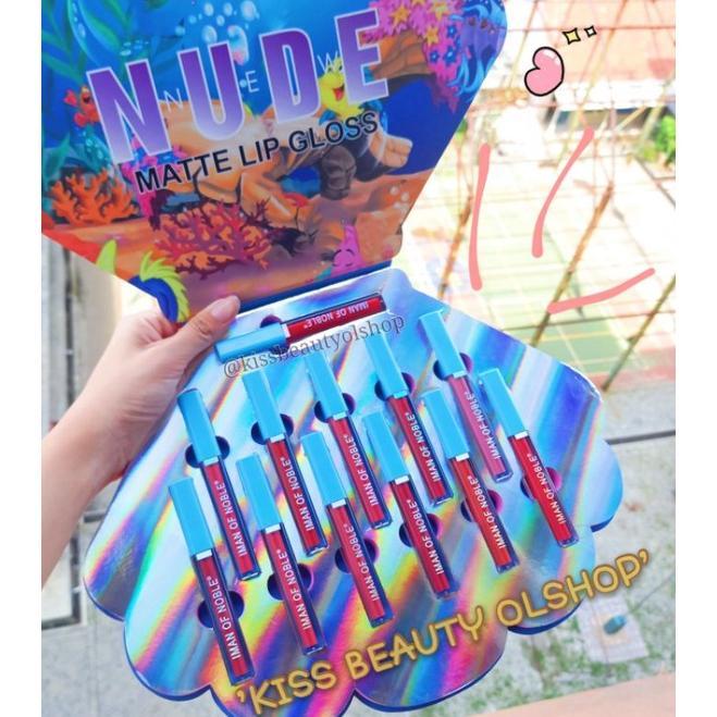 PER PACK LIPGLOSS IMAN OF NOBLE NEW NUDE MATTE ISI 12PC LIPGLOSS NO. I13-12